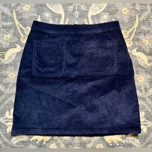 ModCloth dark blue front pockets corduroy minisk